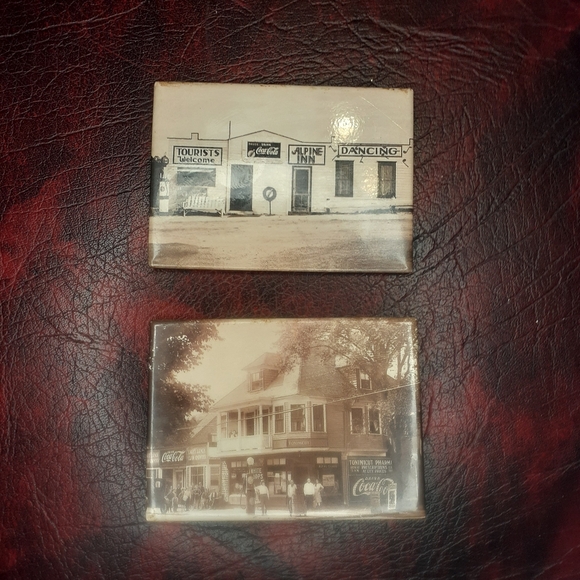 Vtg Set {2} Coke Route 66 Magnet Set Sepia Coca Cola - Picture 3 of 16